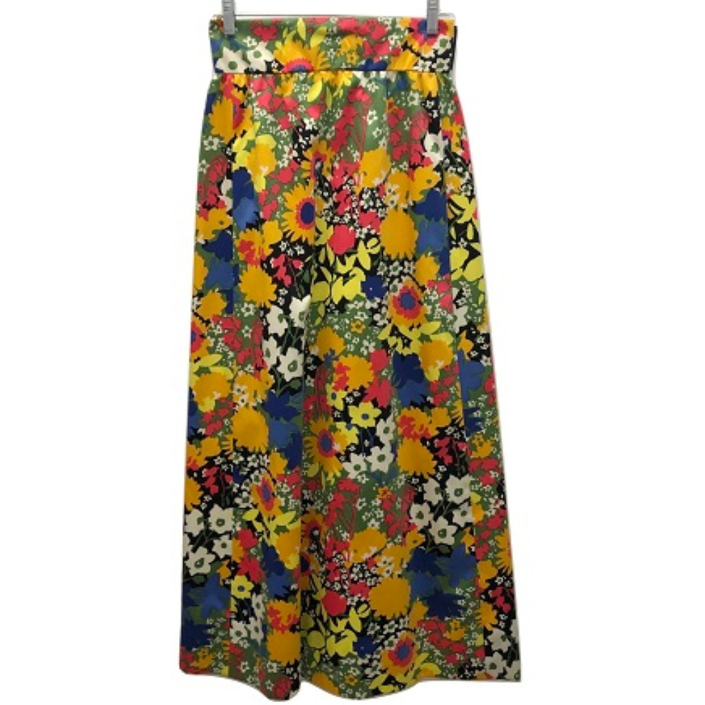 Givenchy Vintage Floral Silk Skirt Size 10